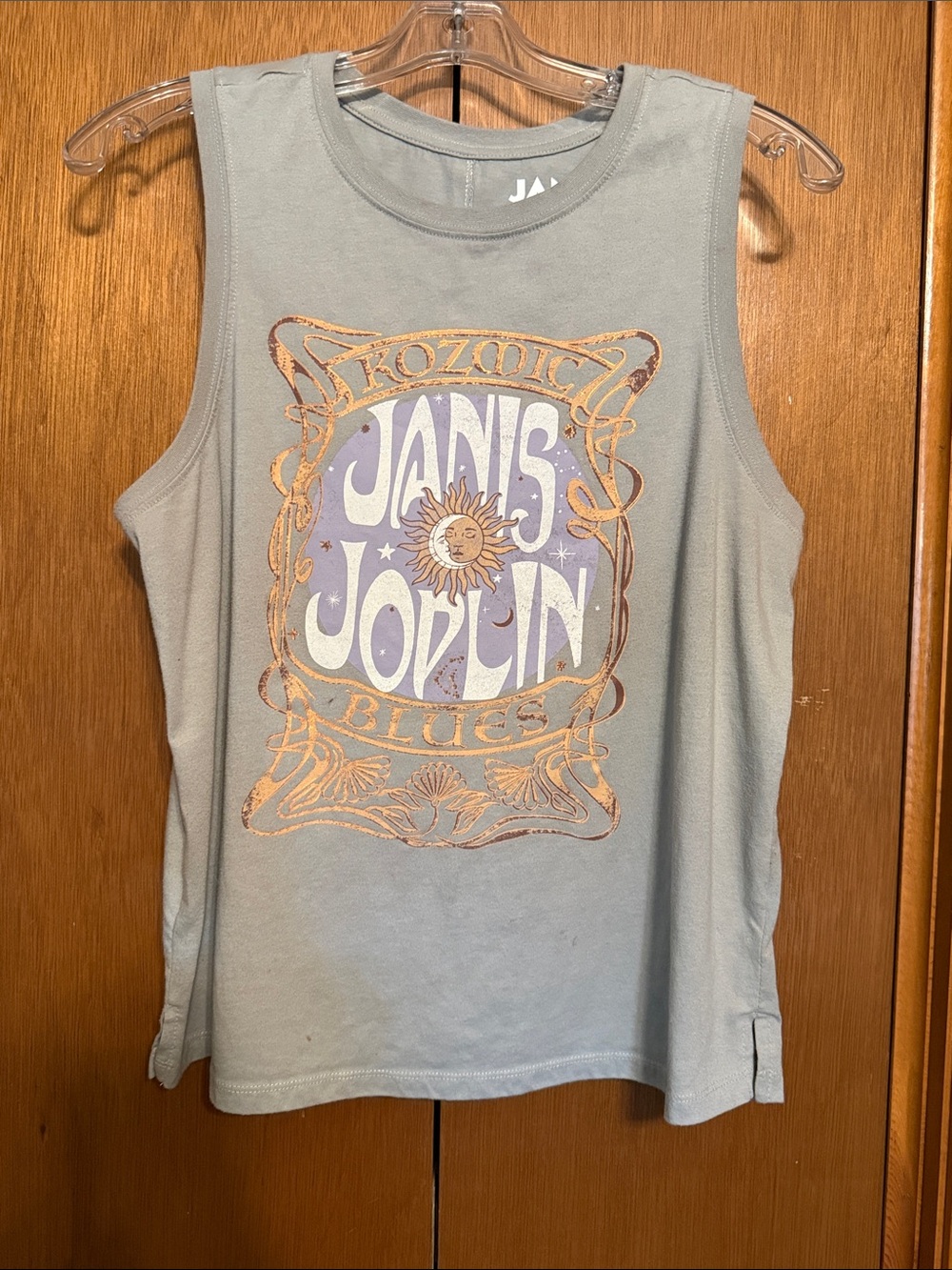 Women’s Janis Joplin Graphic Tank - Light Gray